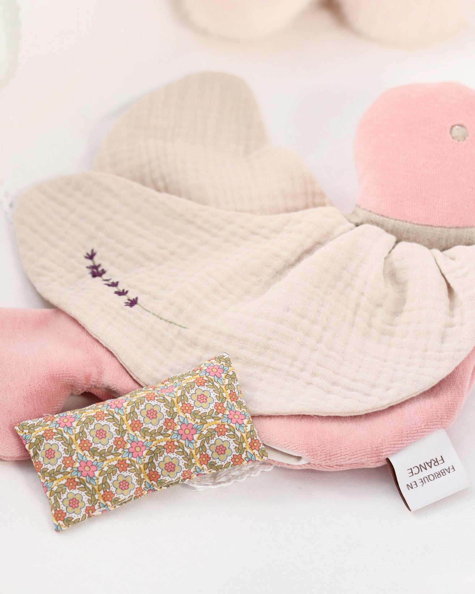 Organic Lavender Bird Lovey - Rose