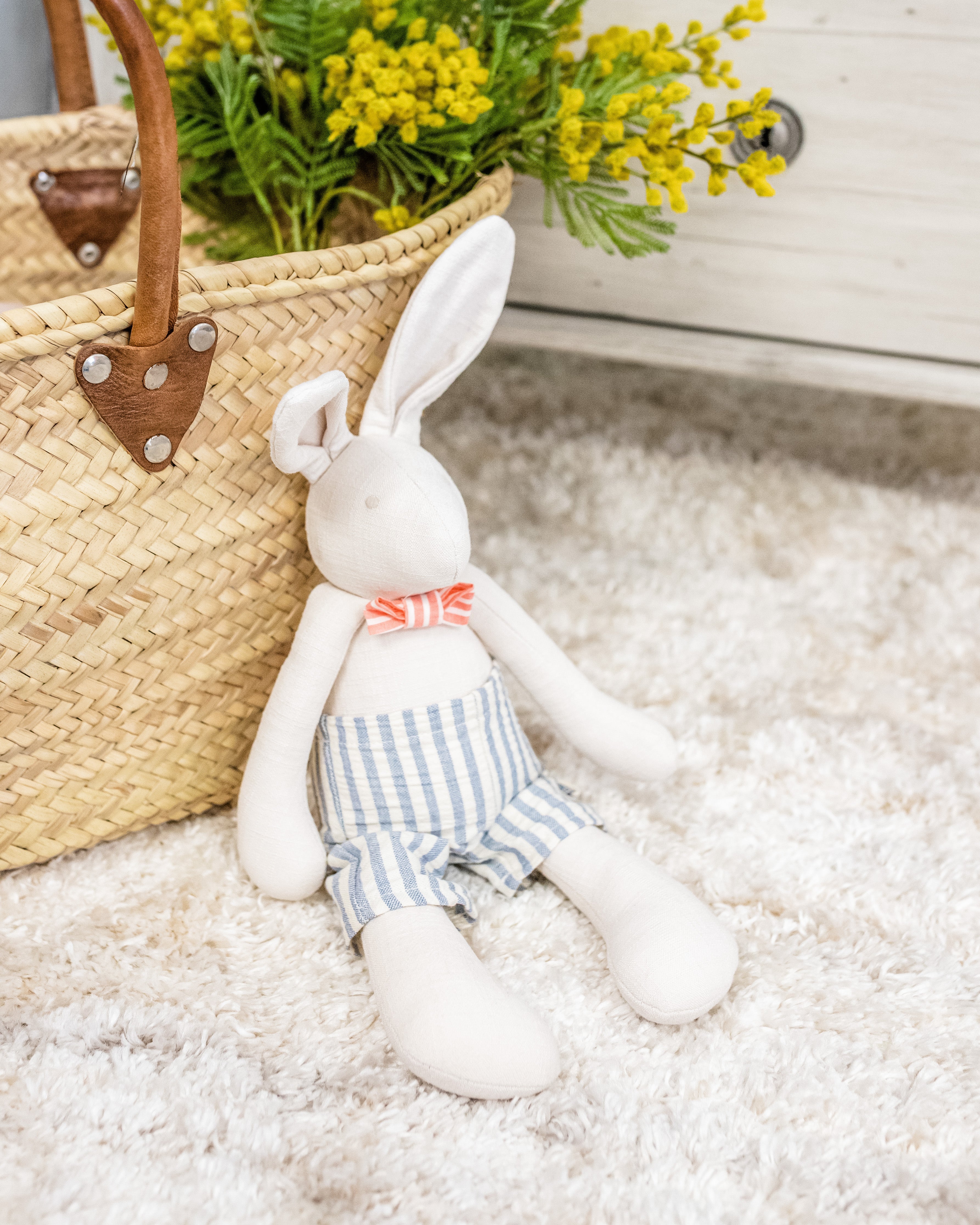 Arthus The Rabbit | Blue-Striped Linen Pants