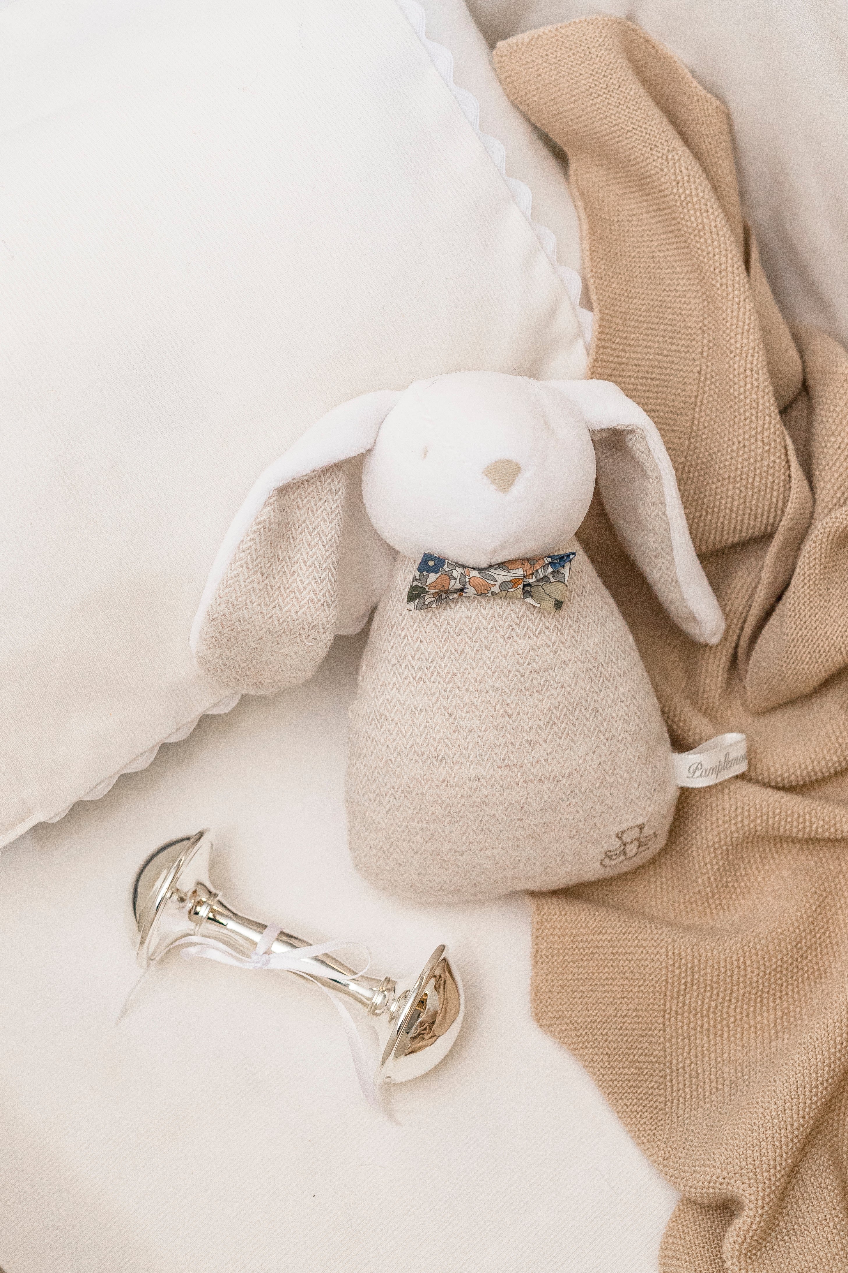Pamplemousse Peluches Liberty Rabbit Rattle