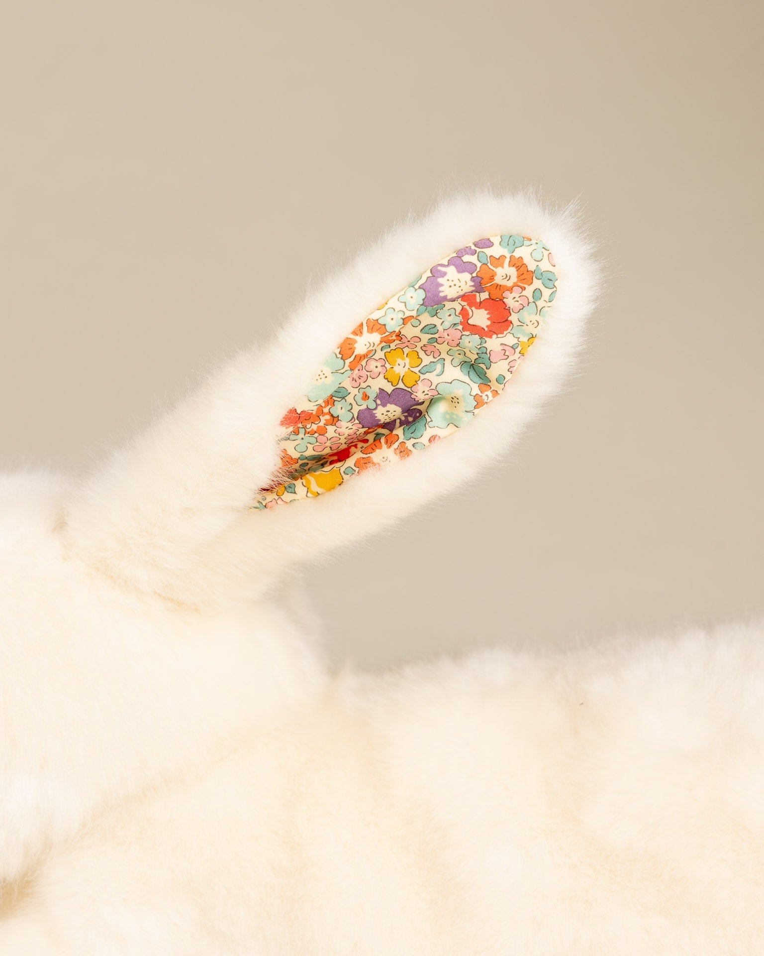 Martin the Rabbit | Beige | Orange Liberty Print