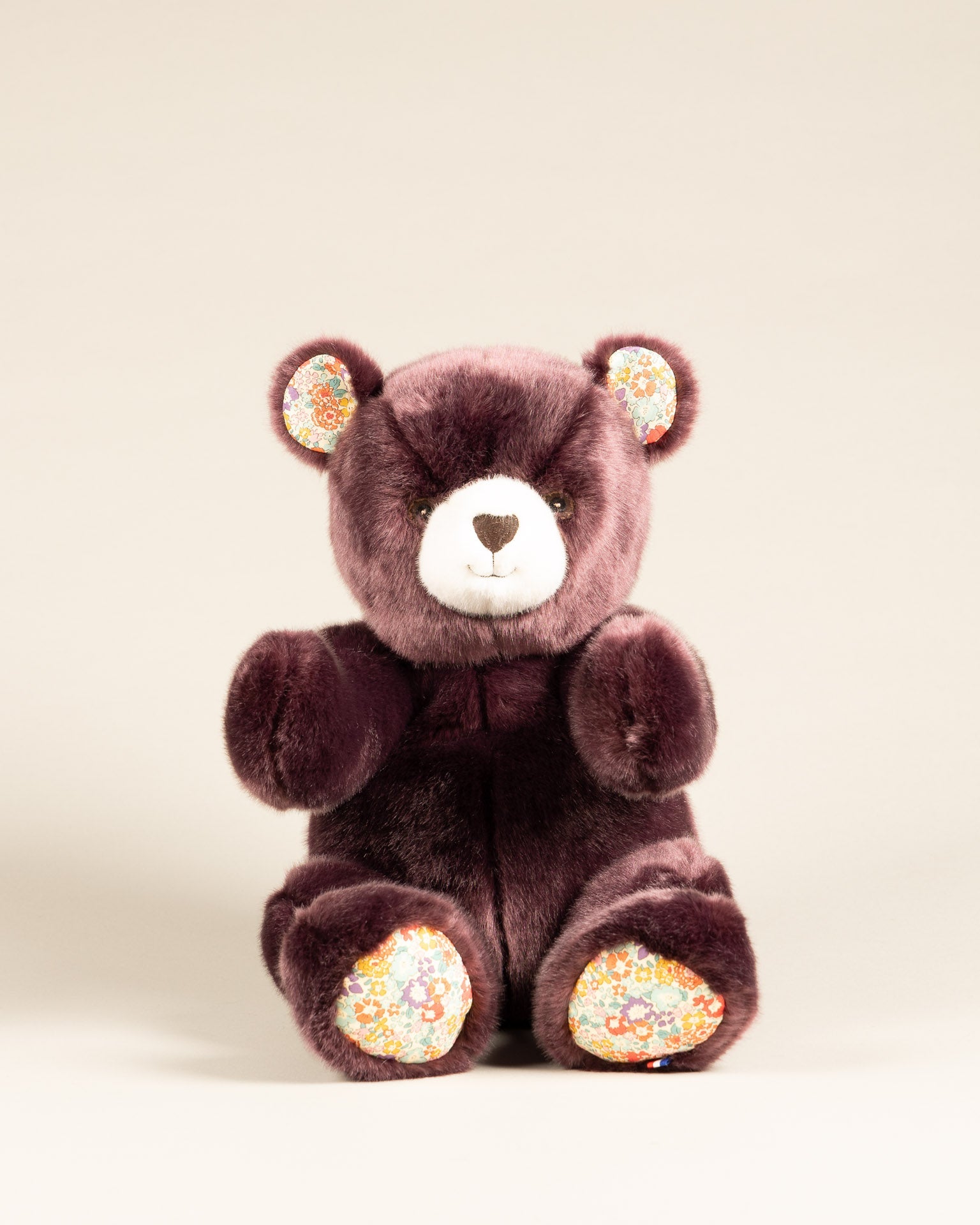 Robert the Bear | Prune | Orange Liberty Print