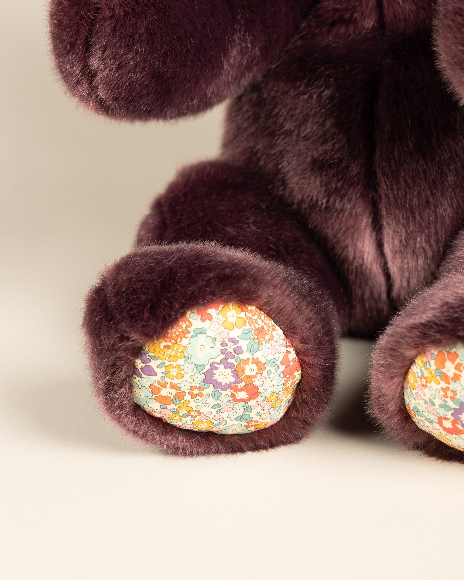 Robert the Bear | Prune | Orange Liberty Print