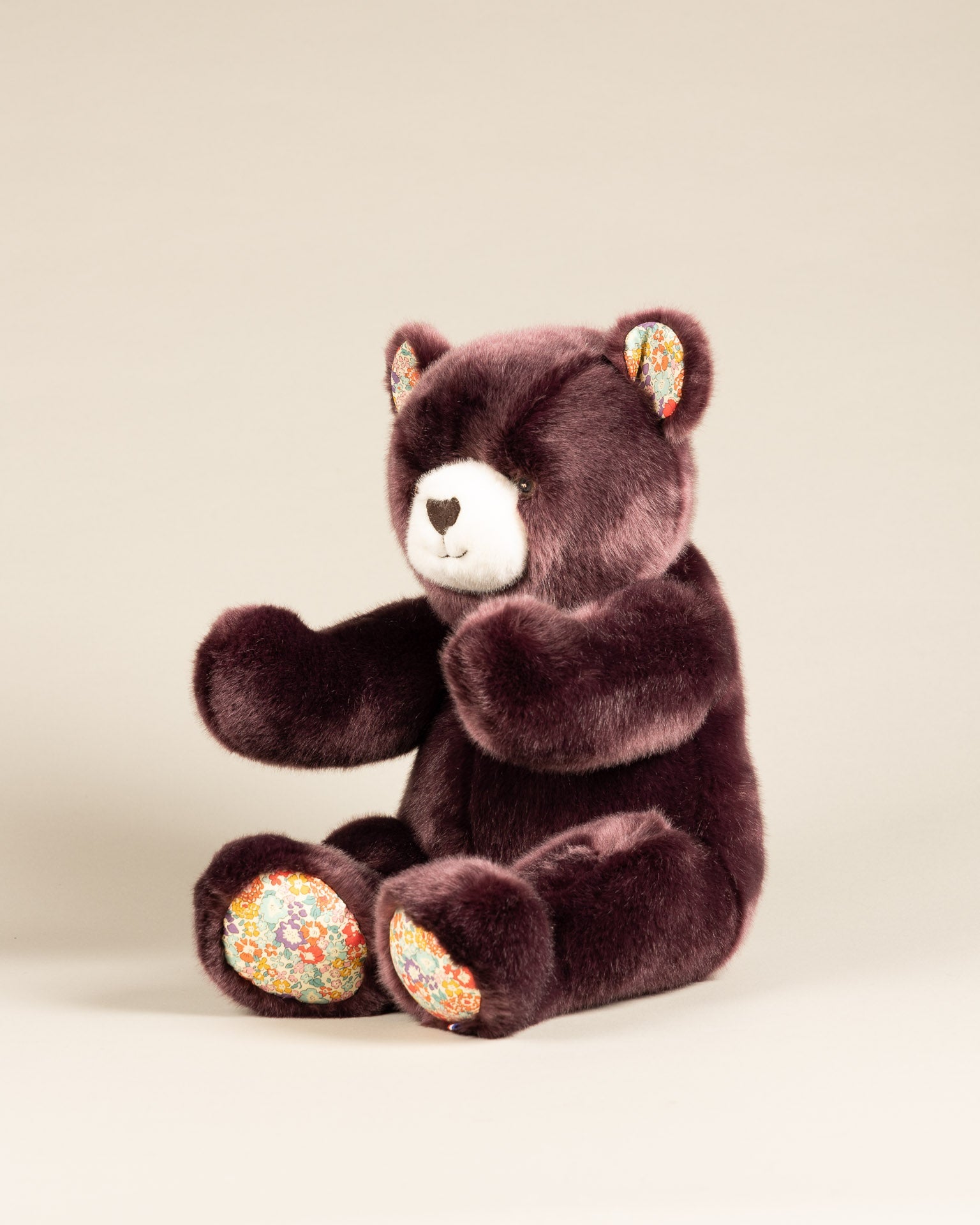 Robert the Bear | Prune | Orange Liberty Print