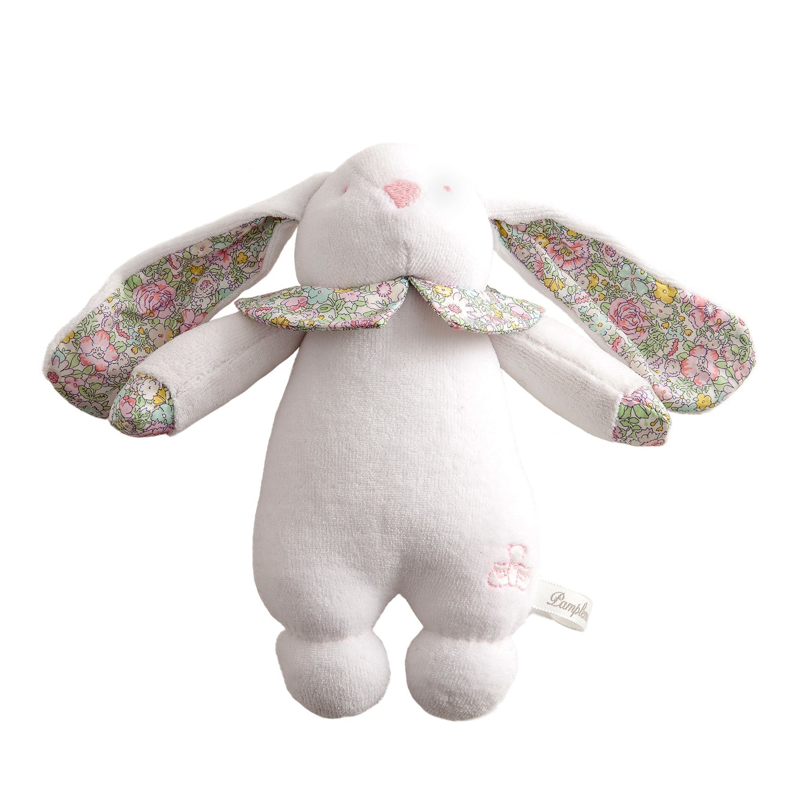 Pamplemousse Bunny Rattle in Pink Meadow