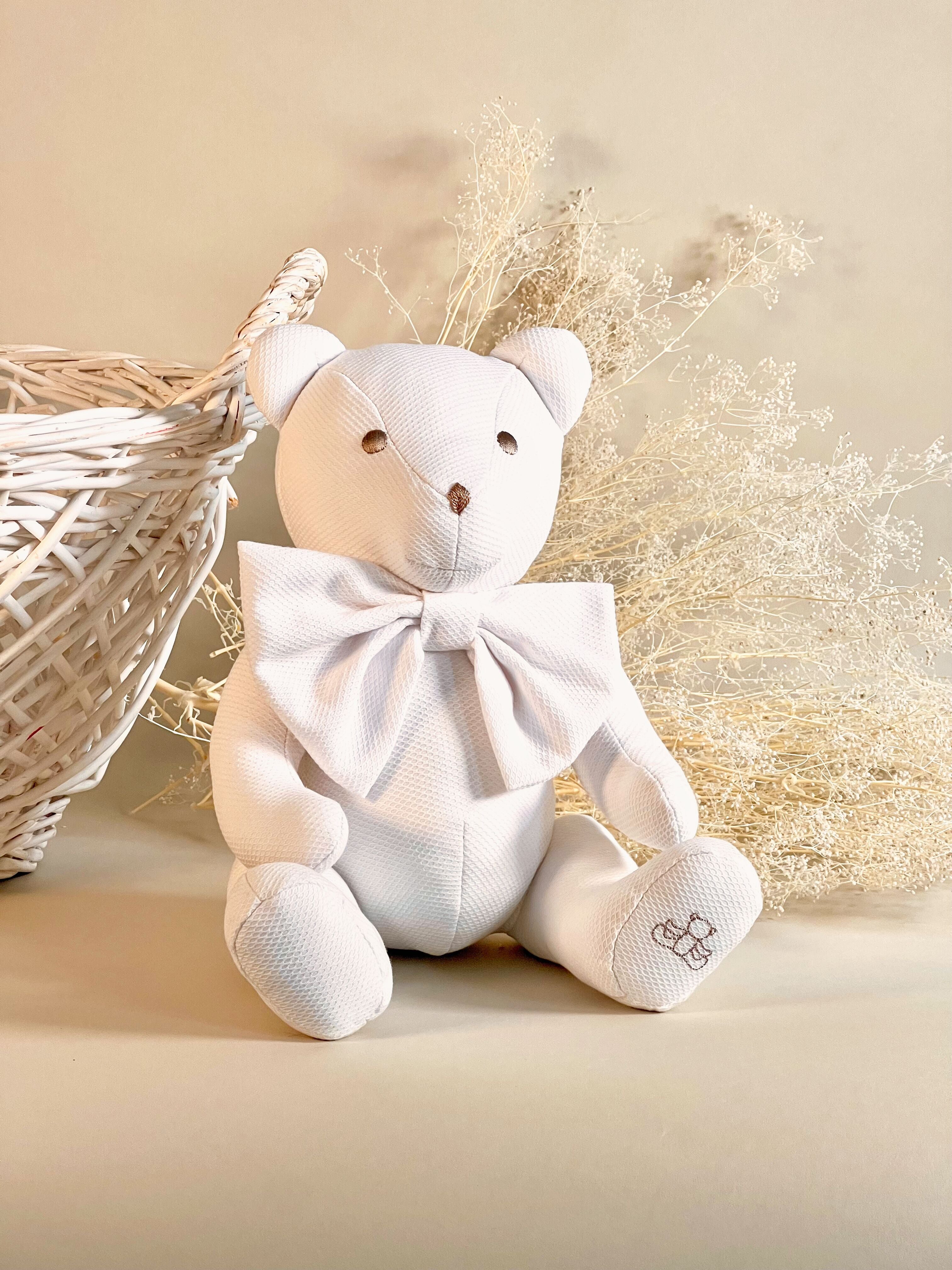 Prince of Wales Bear White Pique Cotton