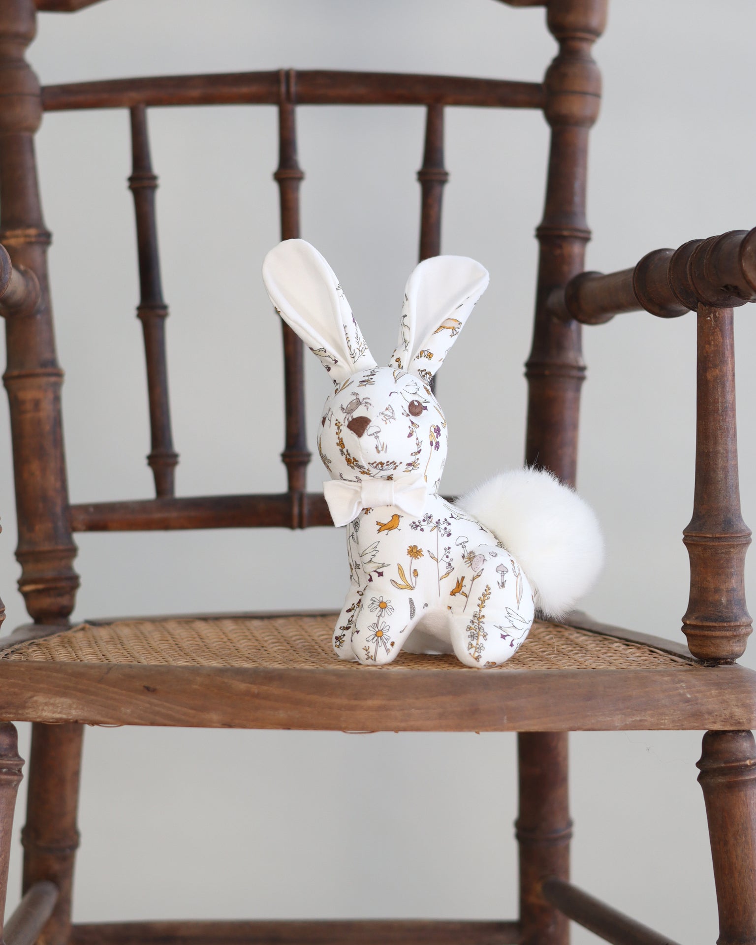 Socute Bunny Rattle in Yellow Liberty