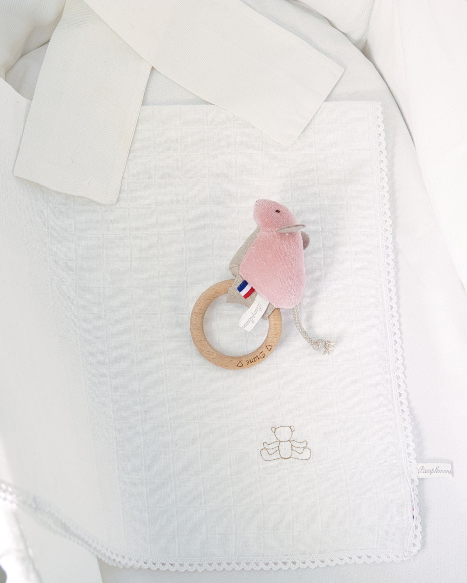 Mouse Ring Rattle Rose