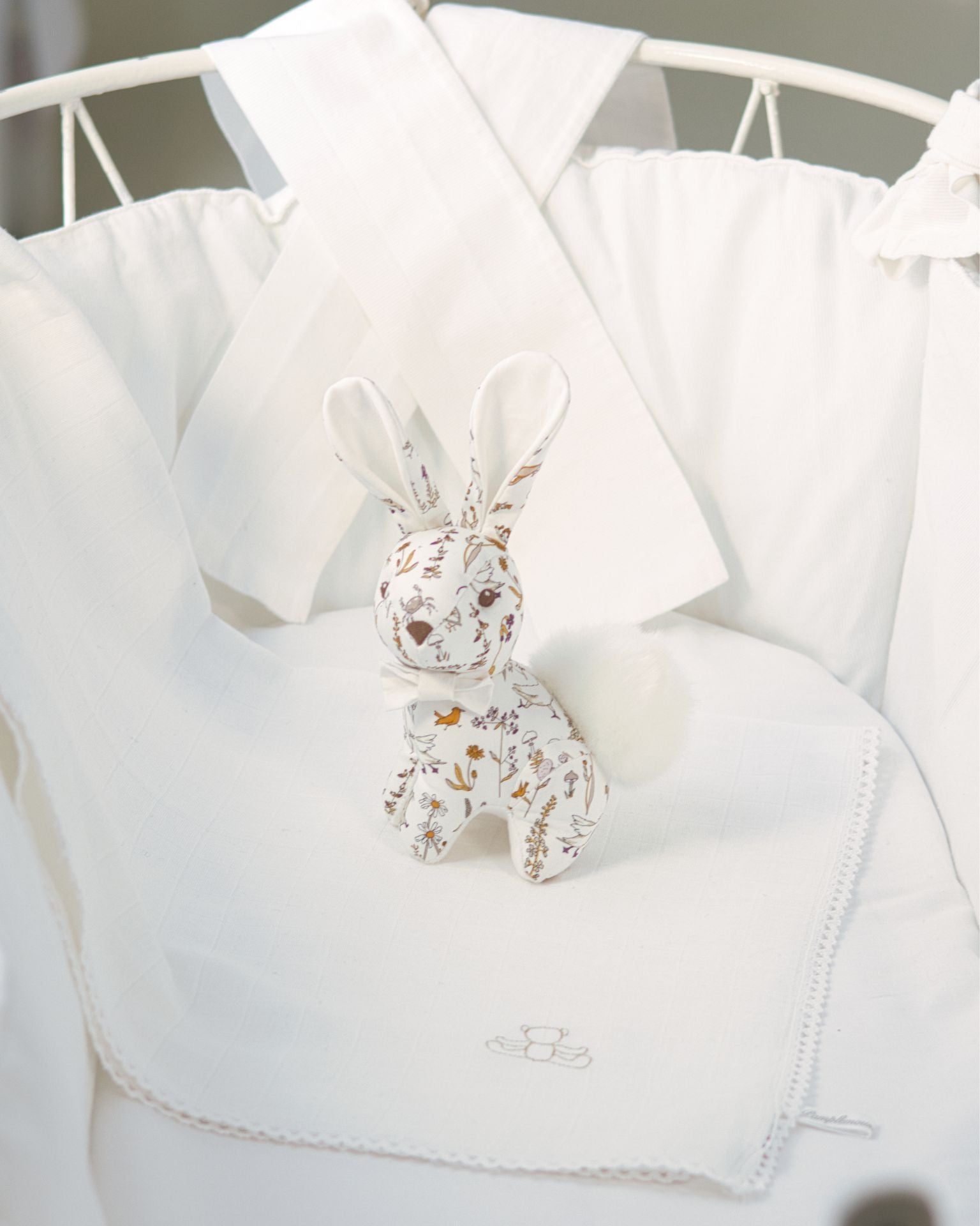 Socute Bunny Rattle in Yellow Liberty