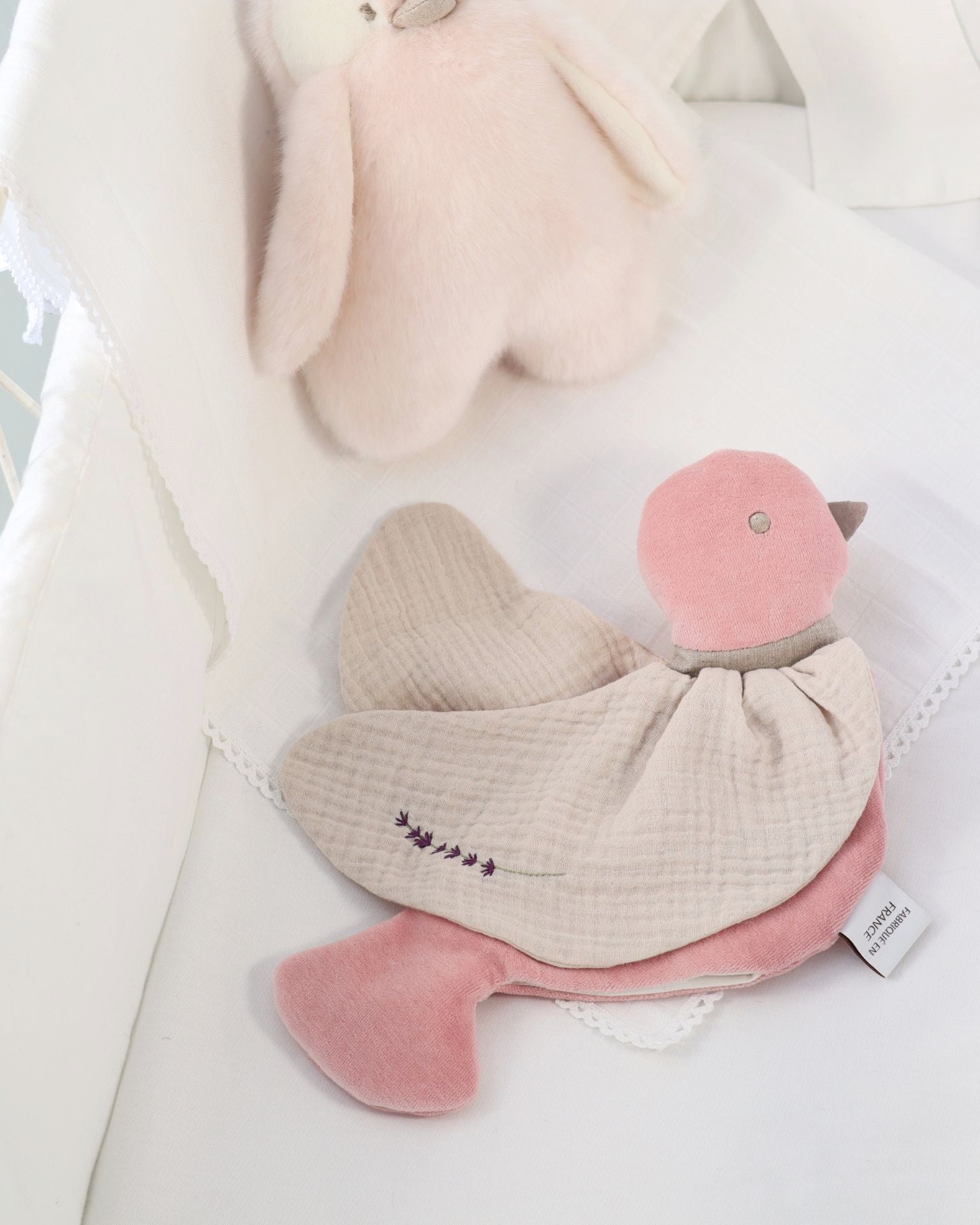 Organic Lavender Bird Lovey - Rose