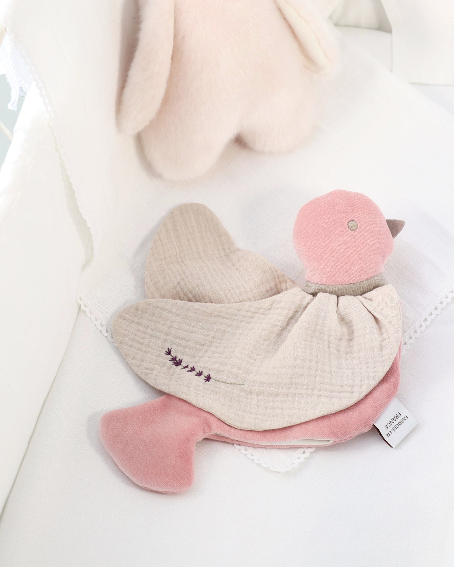 Organic Lavender Bird Lovey - Rose