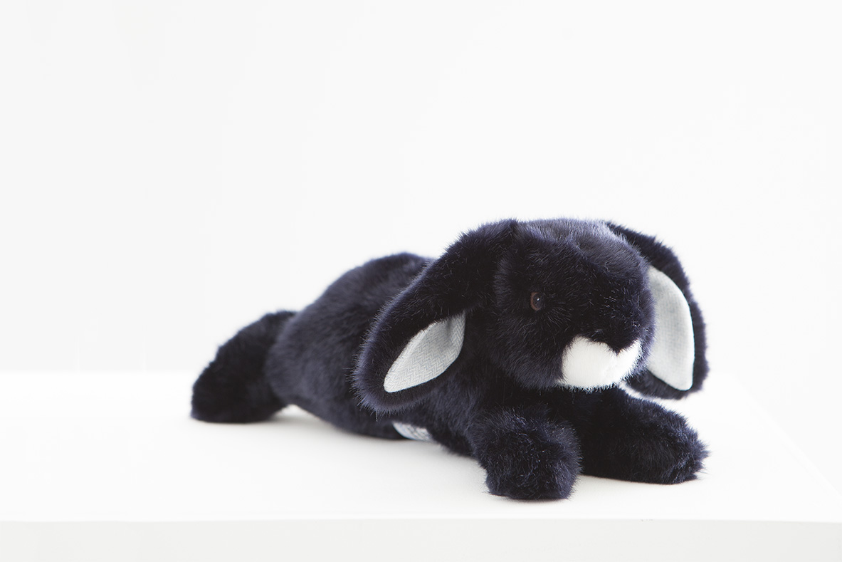 Martin the Rabbit | Navy | Chevron Print