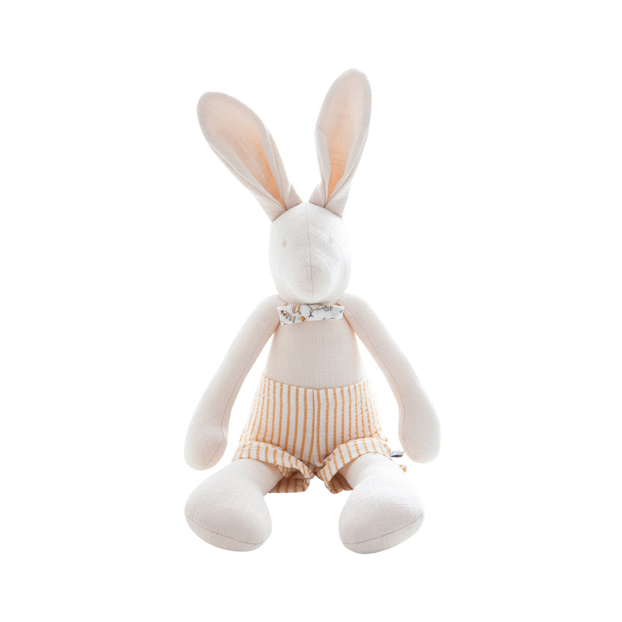 Arthus The Rabbit | Beige-Striped Linen Pants